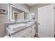 Bathroom with double vanity and LED backlit mirror at 275 Adorno Dr, Henderson, NV 89074