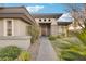 Inviting entryway with landscaping and a double door entrance at 3 Glendora Ct, Henderson, NV 89052