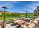 Relaxing patio with seating, views, and fire pits at 3 Glendora Ct, Henderson, NV 89052