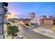 Balcony with stunning city views at sunset at 353 E Bonneville Ave # 385, Las Vegas, NV 89101