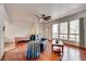 Bright living room with hardwood floors and large windows at 3767 Monument St, Las Vegas, NV 89121