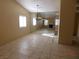 Bright dining room with tile floors and a chandelier at 384 Norlina Ct, Henderson, NV 89014