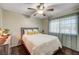 Spacious bedroom with ceiling fan and ample natural light at 4089 Patterson Ave, Las Vegas, NV 89104