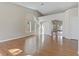 Dining area with hardwood floors and access to kitchen and living room at 4176 Demoline Cir, Las Vegas, NV 89141