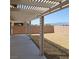 Covered patio with gravel yard and pergola at 4290 S Gressa St, Pahrump, NV 89061