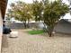 Spacious backyard with gravel, block walls, and artificial turf at 4618 Zia Ridge St, North Las Vegas, NV 89031