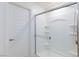 Clean bathroom with a sliding glass shower door at 521 Abrazar Ave, North Las Vegas, NV 89081