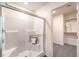 Clean bathroom with walk-in shower and closet at 6542 Coffee Theme St # Lot 12, North Las Vegas, NV 89084