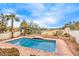 Inviting rectangular pool with a view of a golf course at 86 Myrtle Beach Dr, Henderson, NV 89074