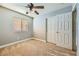 Spacious bedroom with double door closet and ceiling fan at 8658 Tom Noon Ave # 103, Las Vegas, NV 89178