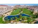 Aerial view of the golf course and surrounding community at 988 Via Panfilo Ave, Henderson, NV 89011