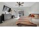 Bright and airy bedroom with king bed and private balcony at 988 Via Panfilo Ave, Henderson, NV 89011