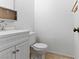 Small bathroom with white vanity and tiled floor at 1008 Willow Tree Dr # B, Las Vegas, NV 89128