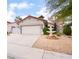 Charming single-story home with well-maintained front yard, fountain, and concrete driveway at 109 Ayesha Ln, Henderson, NV 89074