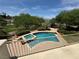 Inviting pool and spa with mountain views at 1327 Coulisse St, Henderson, NV 89052