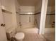 Bathroom with shower/tub combo, toilet and double vanity at 1944 Las Palmas Ln # 175, Laughlin, NV 89029