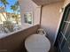 Small patio with table and chairs, overlooking the community at 1944 Las Palmas Ln # 175, Laughlin, NV 89029