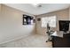 Bedroom with desk, chair and framed jersey at 2153 Eaglecloud Dr, Henderson, NV 89074