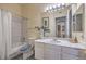 Bathroom with double vanity and shower/tub combo at 225 Big Horn Dr # 5, Boulder City, NV 89005