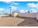 Backyard with shed and large open area at 2318 Howard Dr, Las Vegas, NV 89104