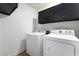 Convenient laundry room with washer, dryer, and cabinets at 312 Crosswind Way, Las Vegas, NV 89145