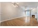 Spacious living room with fireplace and wood-look flooring at 312 Crosswind Way, Las Vegas, NV 89145