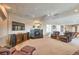 Living room with fireplace and recessed entertainment area at 3540 E Burgundy Dr, Pahrump, NV 89048