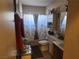 Clean bathroom with shower/tub combo, toilet and vanity at 3867 Jewel Ave, Las Vegas, NV 89121