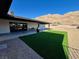 Artificial turf backyard with mountain views at 390 Peaceful St, Las Vegas, NV 89110