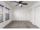 Bedroom with ceiling fan and double closets at 531 Dairy Creek Ave, Las Vegas, NV 89183