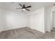 Bedroom with ceiling fan and double closets at 531 Dairy Creek Ave, Las Vegas, NV 89183