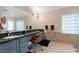 Elegant bathroom with double vanity, walk-in shower, and tile flooring at 7944 Marbella Cir, Las Vegas, NV 89128