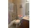 Clean bathroom with shower/tub combo and vanity at 7961 Terrace Rock Way # 202, Las Vegas, NV 89128