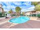 Inviting community pool with surrounding patio at 7961 Terrace Rock Way # 202, Las Vegas, NV 89128