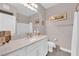 Modern bathroom featuring a large vanity, stylish fixtures, and neutral color palette at 11870 Tevare Ln # 2086, Las Vegas, NV 89138