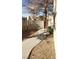 Landscaped side yard with a concrete pathway at 346 Pinnacle Ct, Henderson, NV 89014