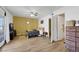 Comfortable primary bedroom featuring a ceiling fan, and a view of the backyard at 3473 Monte Carlo Dr, Las Vegas, NV 89121