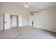 Open bedroom with large closet, plush carpet, and neutral walls at 412 Lost Trail Dr, Henderson, NV 89014