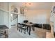 Dining room featuring a chandelier, fireplace and open staircase at 412 Lost Trail Dr, Henderson, NV 89014