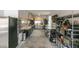 Large garage workshop with stainless steel counters and ample storage at 5859 Noble Stand St, Las Vegas, NV 89148