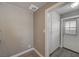 Spacious pantry area with white door leading to outside at 632 Avenue D, Boulder City, NV 89005