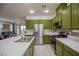 Modern kitchen with stainless steel appliances and an island at 6925 Cuddy Falls Pl, North Las Vegas, NV 89084