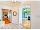 Elegant entryway with tiled flooring, offering views into the living room and beyond at 830 Park Ln, Henderson, NV 89015