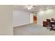 Bright basement office with built-in desk and carpet at 830 Park Ln, Henderson, NV 89015