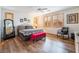 Spacious bedroom with wood floors and large windows at 10397 Station Creek Cir, Las Vegas, NV 89178
