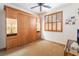 Bedroom with built-in murphy bed and wood cabinets at 10397 Station Creek Cir, Las Vegas, NV 89178