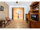 Spacious entryway with tile flooring and built-in shelving at 10397 Station Creek Cir, Las Vegas, NV 89178