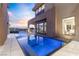 Modern pool and patio with sunset view at 1341 Villa Barolo Ave, Henderson, NV 89052