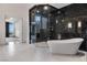 Bathroom with a large soaking tub and walk-in shower at 1480 Macdonald Ranch Dr, Henderson, NV 89012