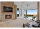 Home gym with mountain views and various exercise equipment at 1480 Macdonald Ranch Dr, Henderson, NV 89012